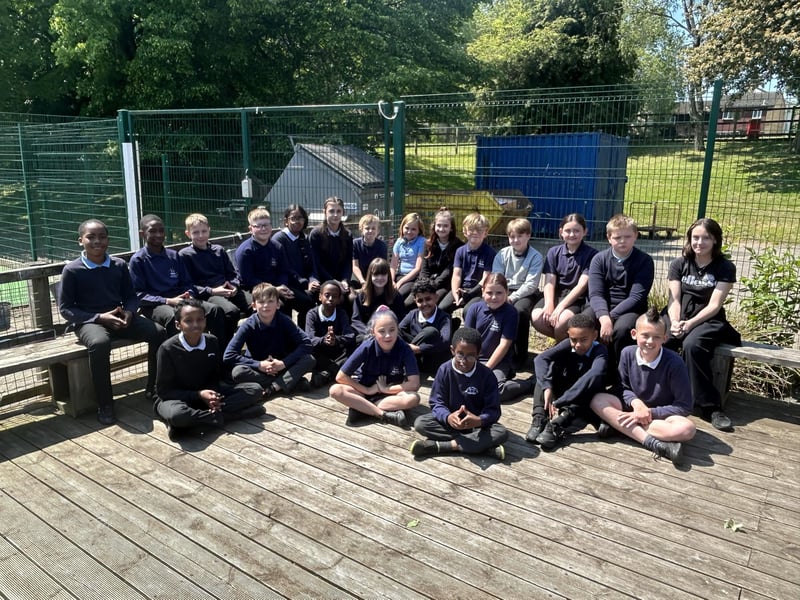 Year 6 leavers at Thorplands Primary School.