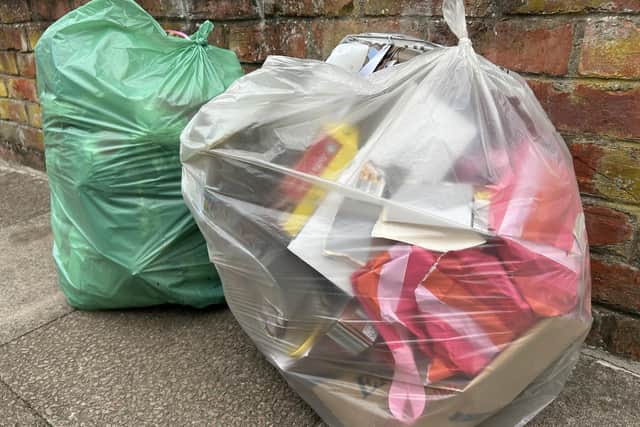 For those who do not have rear access to their homes and therefore cannot have wheelie bins with lids, John Bright and Jill Harris were passionate about introducing clear recycling bags.