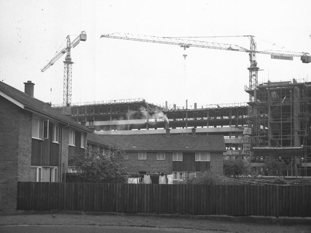 Building work in Marefair, Northampton, perhaps for Barclaycard HQ, now site of Sol Central August 20, 1970