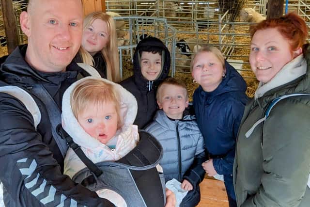 The whole family celebrating Verity turning 1 at the farm