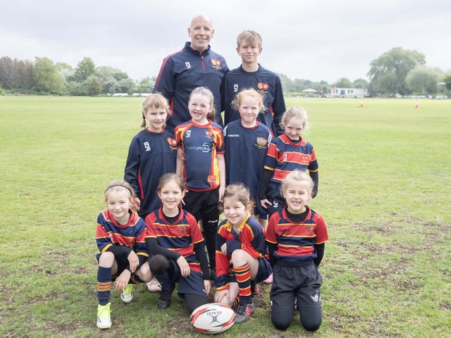 Under 7s girls rugby festival at Northampton Old Scouts on Sunday May 3