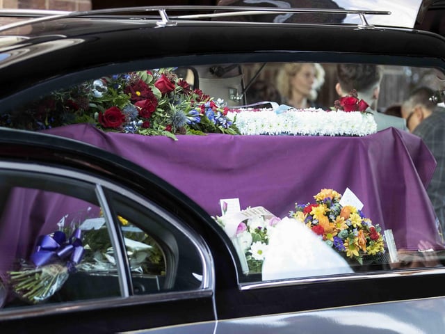 Hundreds gathered to pay their respects to the 20-year-old amateur footballer who tragically died last month