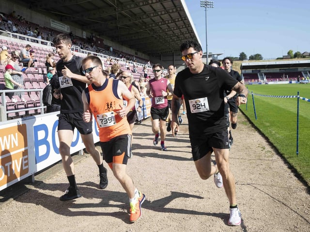 Hundreds of runners took part in the race on Sunday June 25, which started and finished at Sixfields stadium.