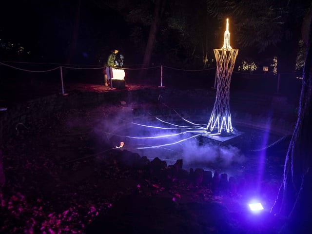 Take a look around the winter light trail, which is now open and will be until December 31.