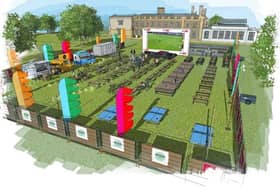 Here's an artist's impression of what 'The Village' will look like set up at Delapre Abbey