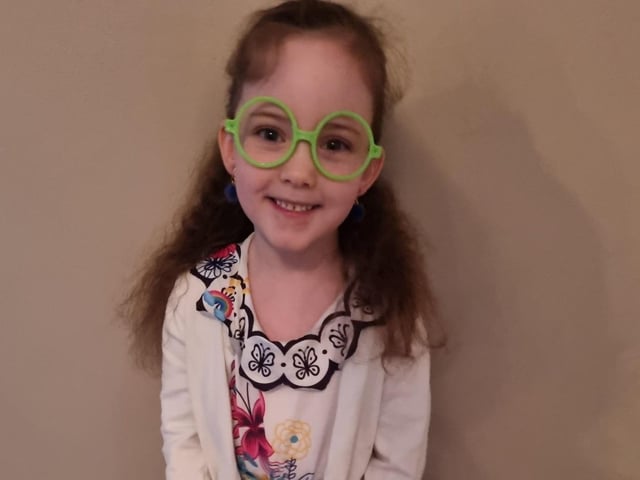 Mia-Rose, aged five, as Mirabel from Encanto.