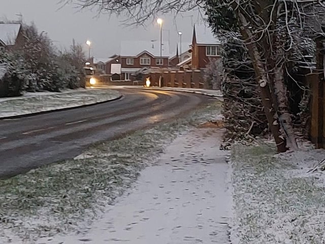 A snowy neighbourhood.