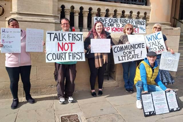 Protestors met outside the Northampton Guildhall on Thursday, ahead of the council's Annual Meeting.
Credit: Nadia Lincoln LDRS