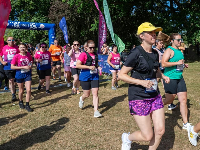 Runners taking part in the Race For Life at Abington Park in Northampton on Sunday, July, 12, 20026. Photo by David Jackson.