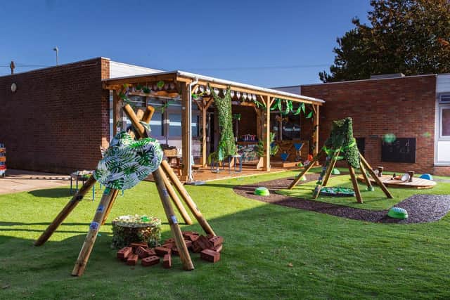 The new outdoor learning area at Parklands School in Northampton