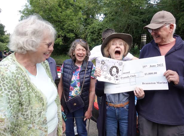 Prunella Scales celebrates her 90th birthday at the rally.