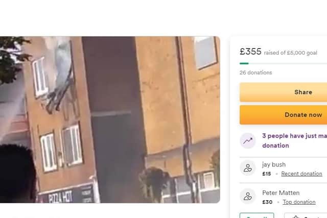 The GoFundMe page has been set up to help the father and son back on their feet