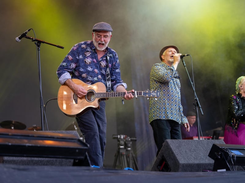 Merry Hell performing on the opening day of Cropredy Convention 2023. Photo by David Jackson.