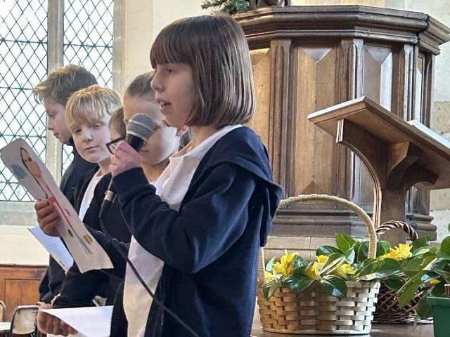 Naseby pupils lead prayers at special Mother's Day service