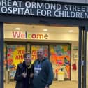 Steven Tomlin and his 14-year-old son Samuel, who underwent open heart surgery twice at Great Ormond Street Hospital.