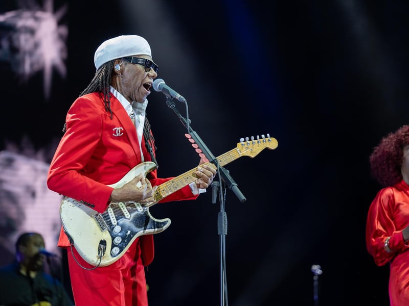 Nile Rodgers and CHIC headlining the opening day of Cropredy Convention 2023. Photo by David Jackson.