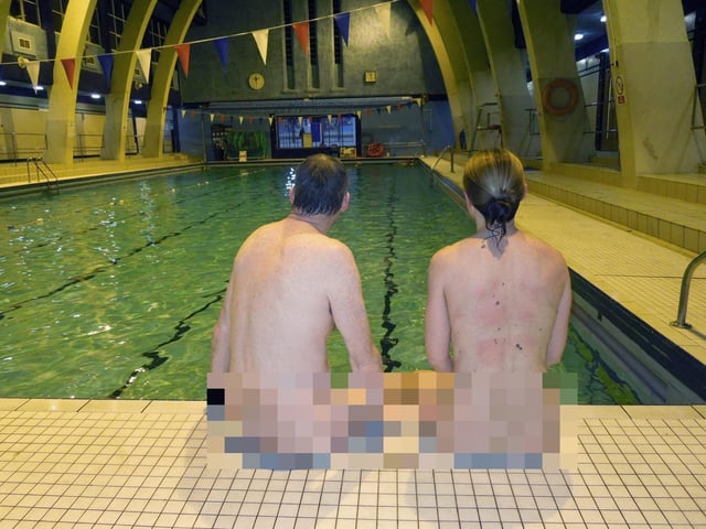 Nudists have blasted leisure centre bosses for "discrimination" after they were banned from swimming naked – because it broke the venue's swimwear rules.