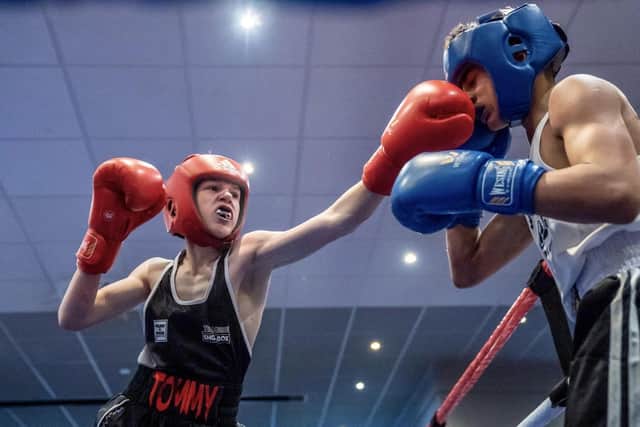 On the nose... action from Team Shoe-Box's big amateur show at the Park Inn in Northampton on Sunday (Pictures: Charlie Gerrard)