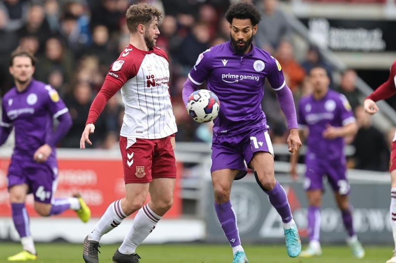 The control and stability he offers the team became apparent when he was off the pitch in the second-half. Had worked well alongside Leonard to give Cobblers a strong foothold before half-time... 7