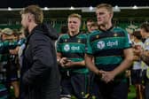 Tom Pearson (centre) after Saints' win against Black Lion on September 18 (picture: Claire Jones/redhatphoto.co.uk)