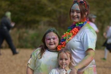 More than 60 children, parents and members of the community completed a colour run at Pitsford Quarry on Sunday September 28 to raise money for school activities.