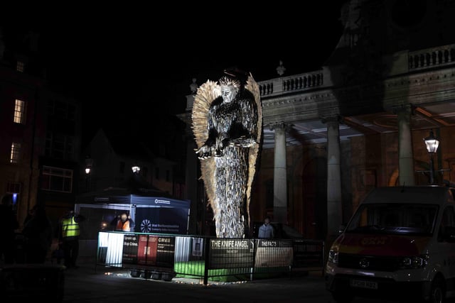 The Knife Angel will be in Northampton until May 14.