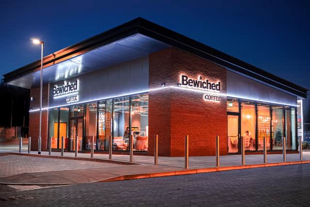 The striking Bewiched coffee drive-thru will be the first of its kind in the world to roast its own beans on site.