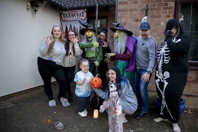 Carved pumpkins, skeletons named after staff members, a grim reaper and so much more.