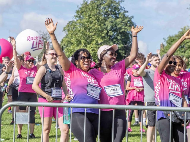 Walkers, runners and joggers completed two laps of Abington Park for the 10k Race for Life on Sunday (July 14).