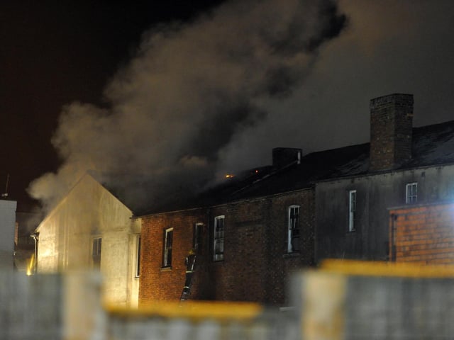 January 2012 - The fire at the Fat Cat cafe bar in Bridge Street, Northampton