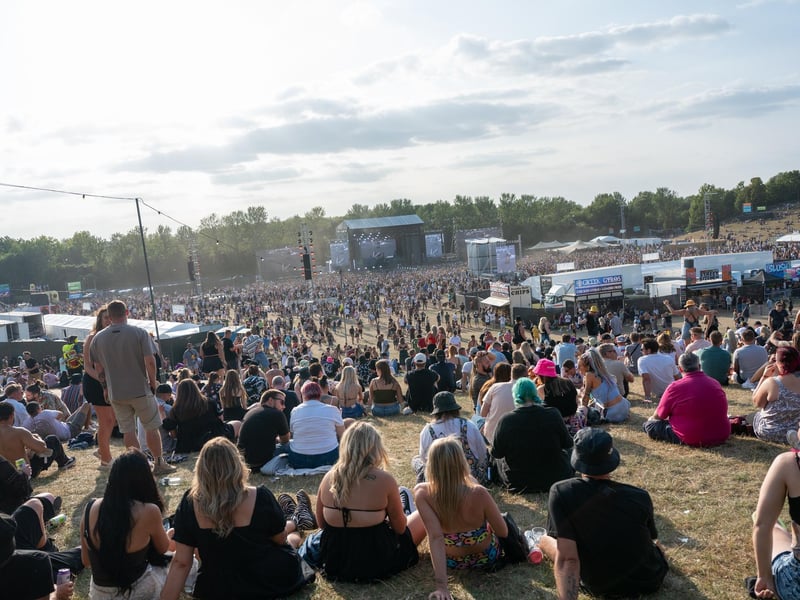 Fans watching acts perform at Tribes Unite at The National Bowl in Milton Keynes on Saturday, August 9, 2025. Photo by David Jackson.