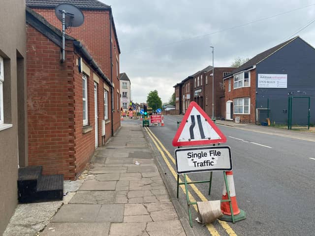 Temporary traffic lights will be in place in St Andrew's Road in Semilong this week.