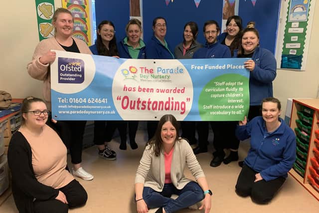 Parade Day Nursery in Northampton celebrates its third consecutive outstanding Ofsted rating.