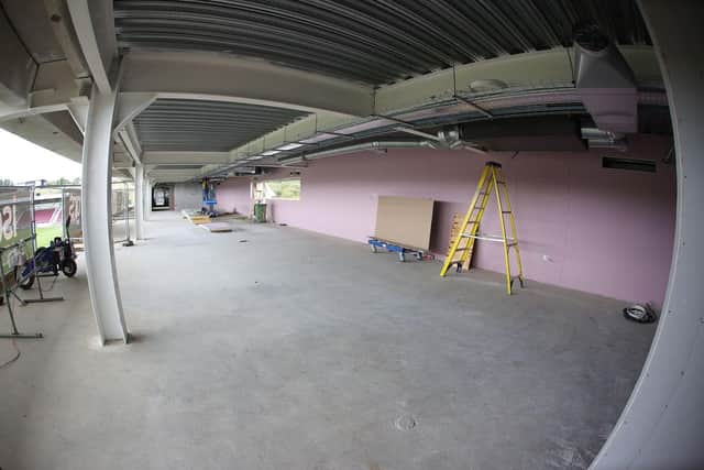 The interior of the East Stand is coming on well