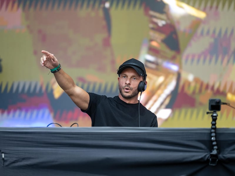 Andy C on stage at Tribes Unite at The National Bowl in Milton Keynes on Saturday, August 9, 2025. Photo by David Jackson.