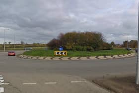 The incident happened at the Barleymov roundabout near Brackley.