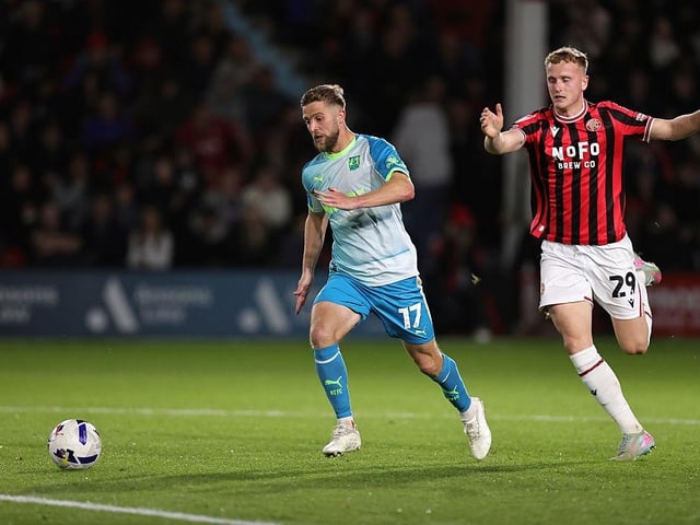 He too was in for his second start of the season and he should have had a penalty when dragged down. The contact started outside the box but continued in. Saw a shot blocked in the first half and then the best chance to score before Swyer's strike fell to him when he curled just wide. A man of his quality should have hit the target and he knew it... 7