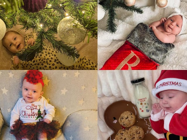 Some of the adorable babies enjoying their first Christmas in Northampton...