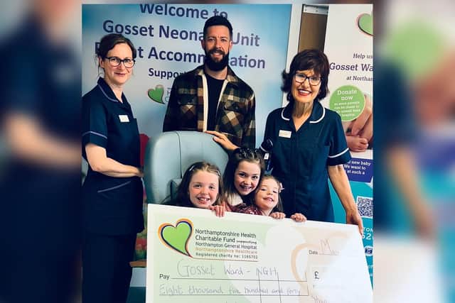 Back row - left to right: Michelle, matron, Matt, Stanley's dad and Malize, who is a nurse on Gosset Ward. Clara says she is one of the "most special people I’ve ever come across… She cared for Stanley and is the one who made me want to raise money for the chairs".Front row - left to right: Bobbi, Avalyn and Josey who are all Stanley’s sisters.