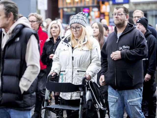 The memorial service for well-known Northampton homeless man George Murray was held on Sunday (November 6) in the Market Square