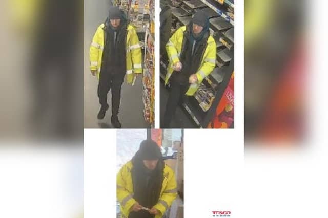 Police want to speak to the man in the images.