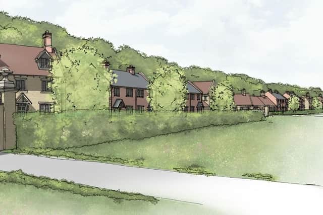 An artist's impression of what the homes could look like