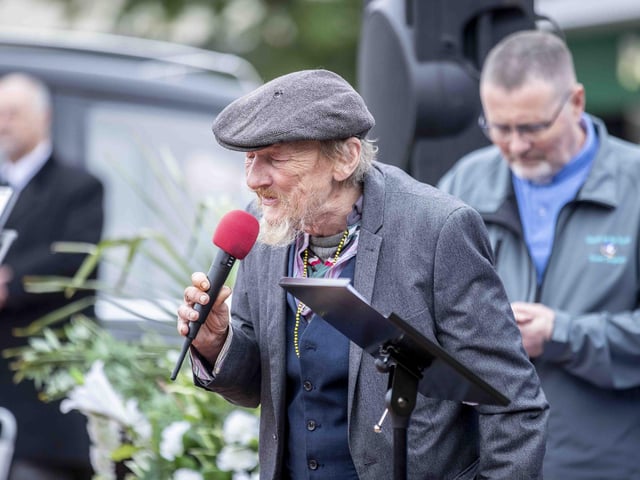 The memorial service for well-known Northampton homeless man George Murray was held on Sunday (November 6) in the Market Square