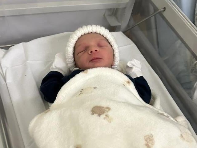 Caleb Grayson born at 3.08pm on November 1 at Northampton General Hospital, weighing 6lbs.