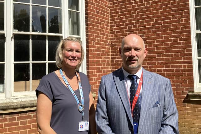 Laura Isherwood, Northamptonshire Children's Trust, and Detective Inspector Andy Blaize, Northamptonshire Police, at the hub launch.
Credit: Nadia Lincoln LDRS