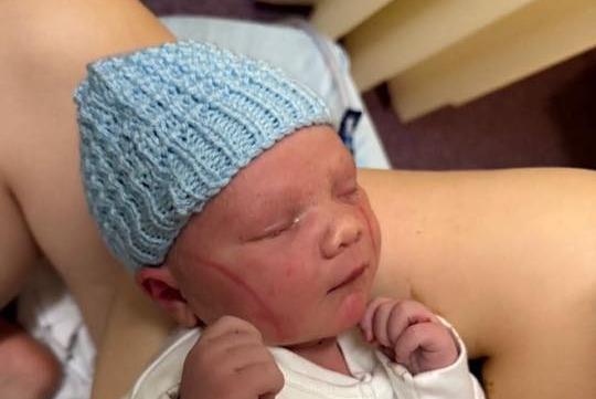 Frankie Riley born at 9.09pm on September 18 at Northampton General Hospital, weighing 7lbs 7oz.