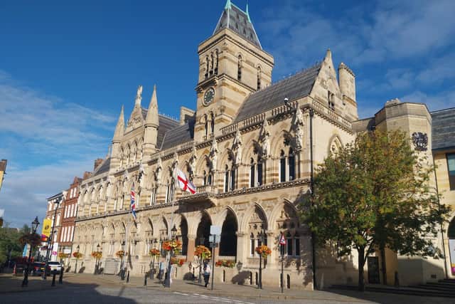The Northamptonshire Coroners Court is located at the Northampton Guildhall, St Giles' Square.