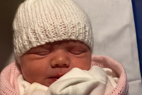Mila-Rose born at 10.18am on January 22 at Kettering General Hospital, weighing 5lbs 15oz.