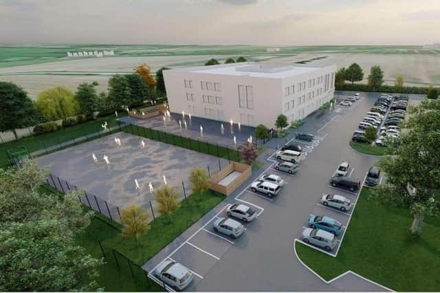 Here's an artist's impression of what the school will look like once completed