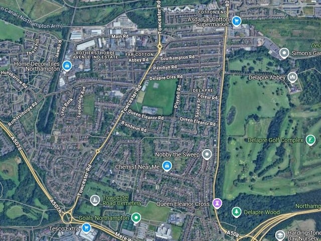 Delapre and South Northampton is in at number three after 126 reports of violent and sexual crimes in March.